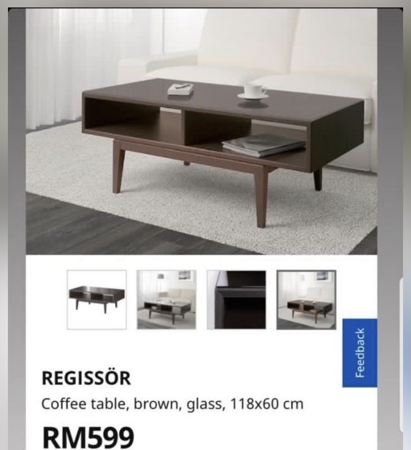 Ikea Regissor Coffee Table, Furniture & Home Living, Furniture, Tables