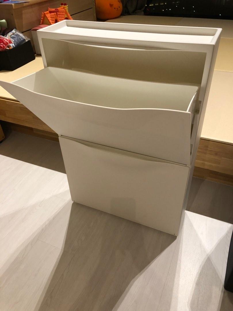 Ikea Trones Shoe Cabinet White Furniture Home Living Furniture Shelves Cabinets Racks on Carousell