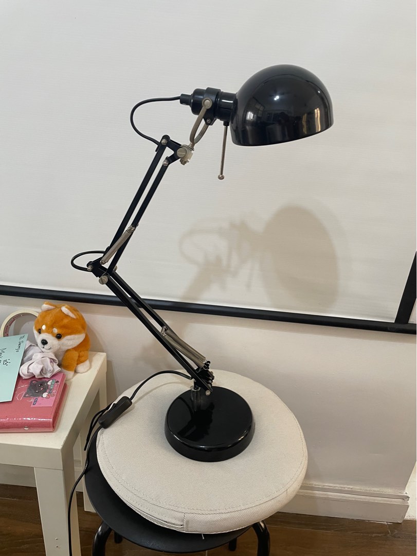 Ikea work lamp with two bulbs, Furniture & Home Living, Lighting & Fans