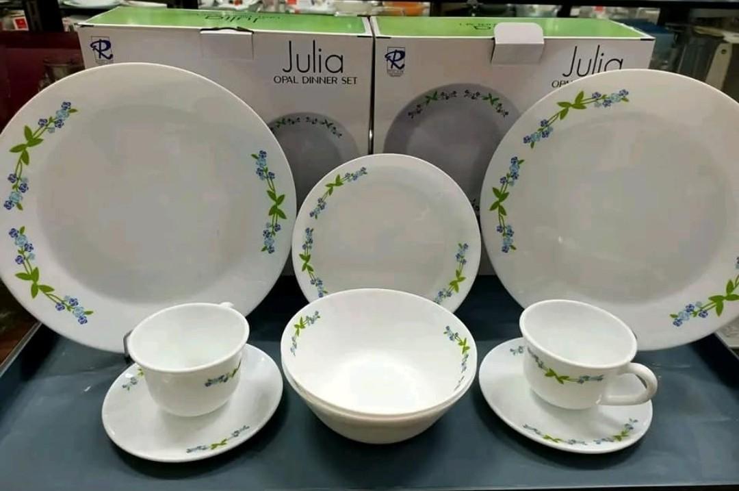 Julia Opal Dinner Set, Furniture & Home Living, Kitchenware & Tableware