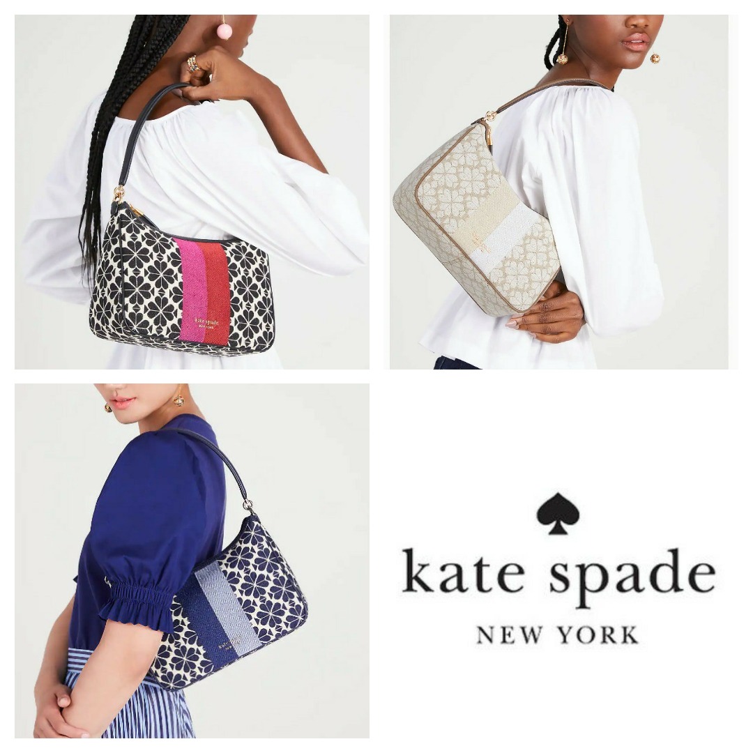Kate Spade New York Spade Flower Jacquard Stripe Sam Small Convertible  Shoulder Bag SKU: 9801498 