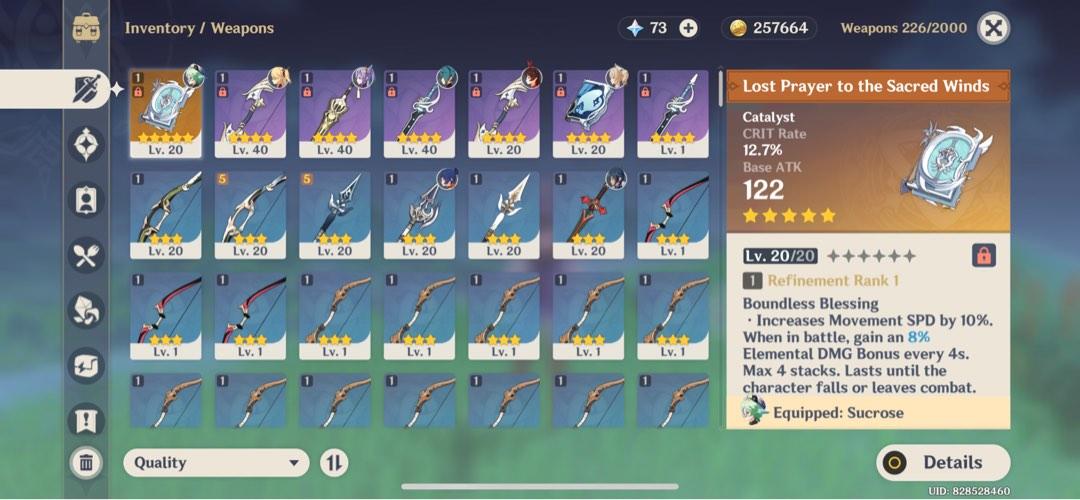 GENSHIN STARTER - Keqing + LPTTSW (Category: Game Gift Cards & Accounts) located in Las Pinas. Submitted by hi_bia (Listing ID 1189627869, Image 2). Description: asia server.