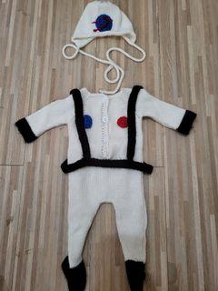 Kostum foto bayi / knit costume / baju rajut bayi / kostum astronot bayi