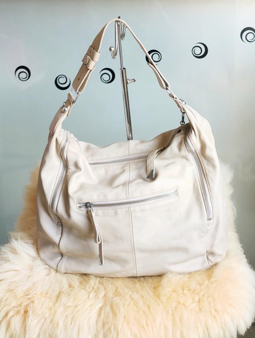 LaPagayo Cream Soft Leather Hobo (Category: Luxury Bags & Wallets) located in Tuguegarao City. Submitted by roab_ (Listing ID 1189610091, Image 1). Description: LaPagayo, hobo bag, cream soft leather, pre loved, with minimal signs of wear/color transfer but not that obvious. Buy today, ship tomorrow. 🔸Shipping/delivery fee will be shouldered by buyer. Payment: BDO Gcash Shipping: LBC Gogo Xpress.