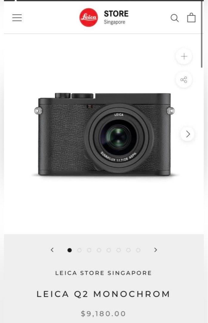 Leica q2 Monochrome + filter , Photography, Cameras on Carousell
