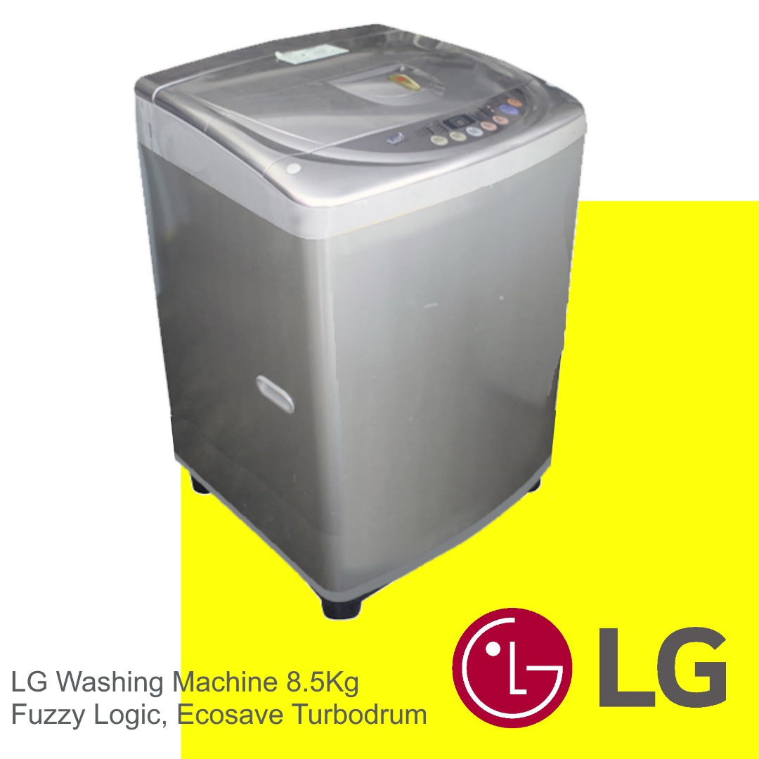 LG Washing Machine High Capacity 8.5Kg Topload- Fuzzy Logic, ecoSave  Turbodrum, TV & Home Appliances, Washing Machines and Dryers on Carousell