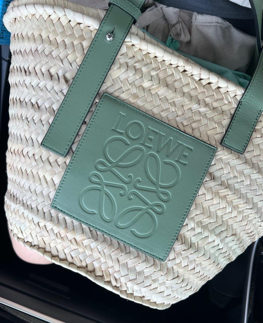 Loewe Straw Bag in Medium Palm Green, Luxury, Bags & Wallets on Carousell