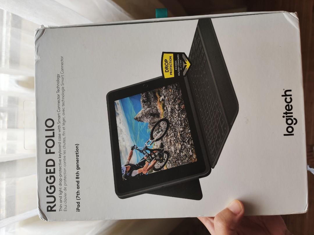 Logitech iPad Keyboard Case (for iPad 7th and 8th Gen), Computers