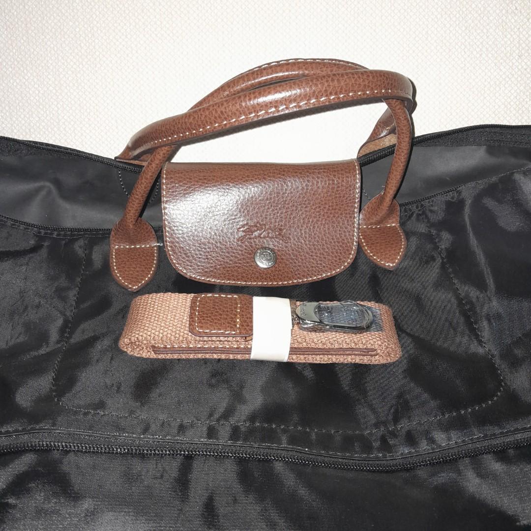 Longchamp Le Pliage Expandable Travel Bag Original Black Preloved