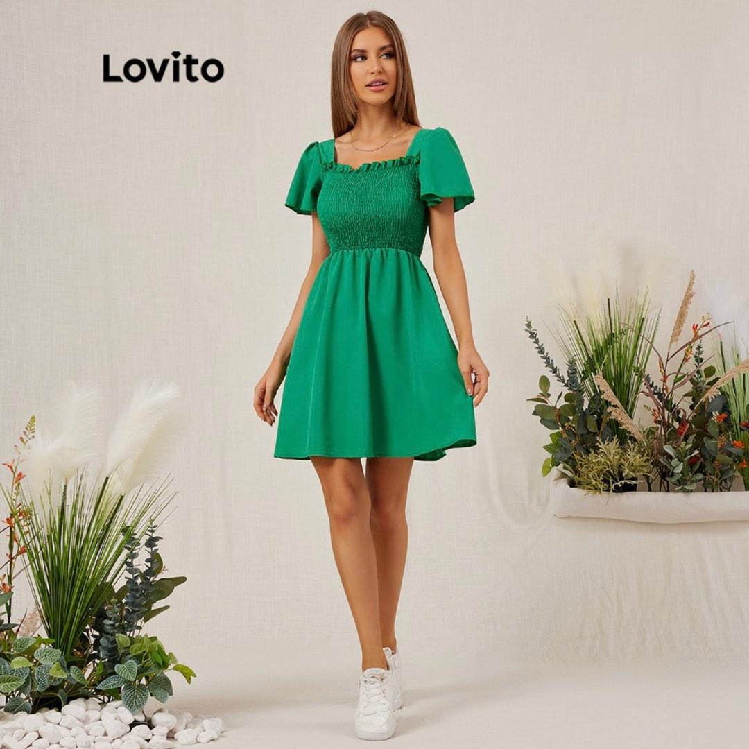 Casual fit and flare dress with sleeves outlet