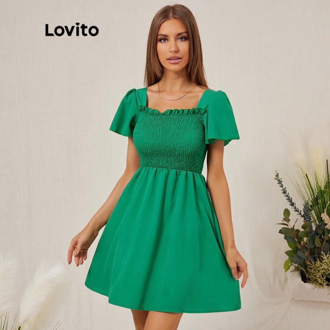 Casual fit and flare dress with sleeves outlet