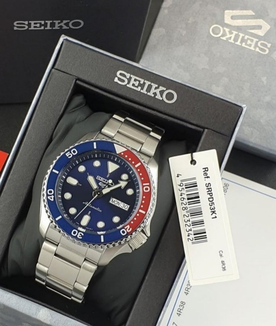 Lowest Price Seiko 5 Sports SRPD53 Men s PEPSI Automatic Blue