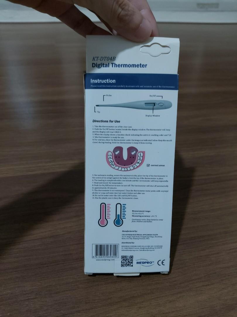 Medpro digital thermometer KTDT04B, Health & Nutrition, Thermometers