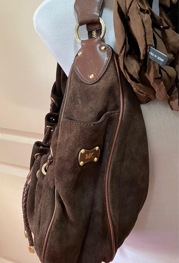 Michael Kors Suede Handbag, Luxury, Bags & Wallets on Carousell