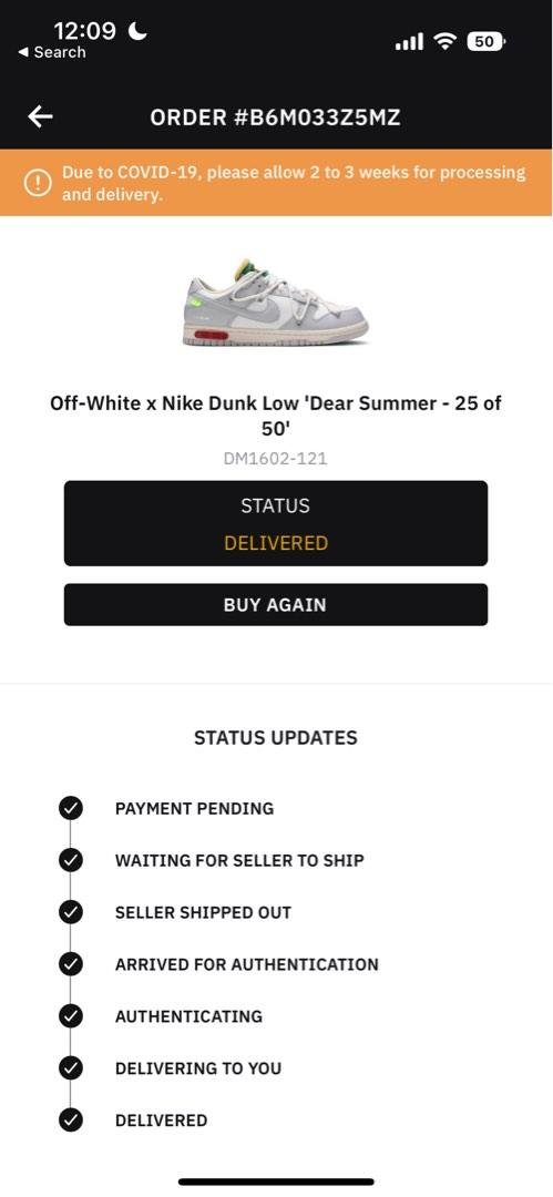 CNY SALE] nike off white dunk low lot 25/50 us 8.5, Men's Fashion,  Footwear, Sneakers on Carousell
