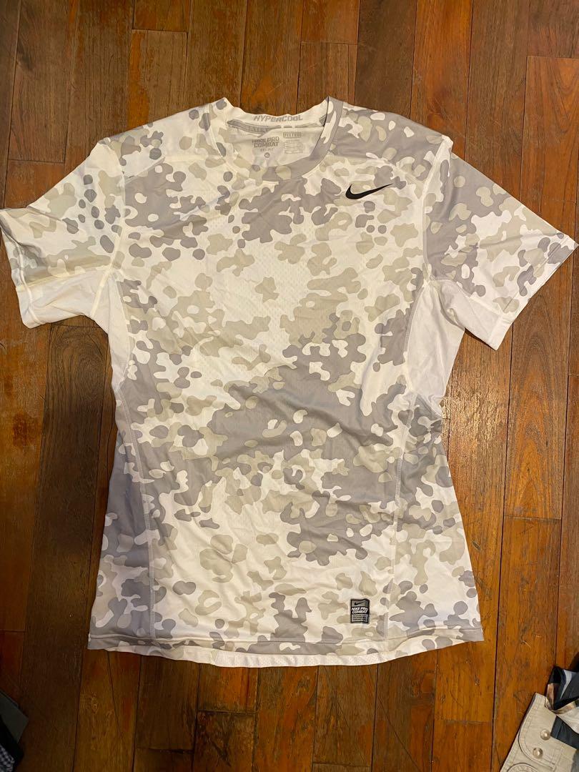 Nike pro combat white camo Men s Fashion Activewear on Carousell