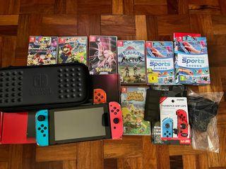 Nintendo Switch V2 - Console and Games Bundle
