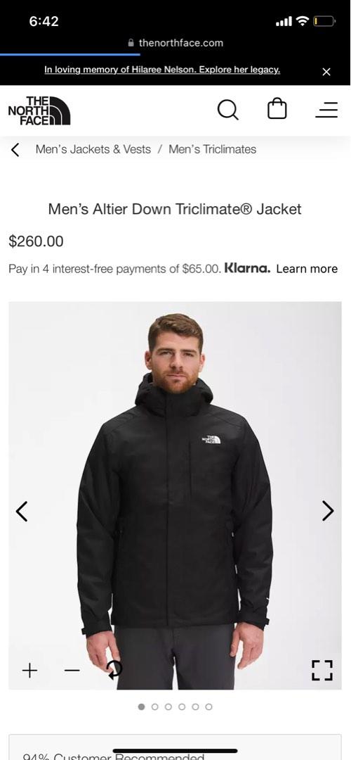 Men's altier sales down triclimate