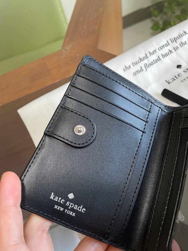 Kate spade deals black leather wallet