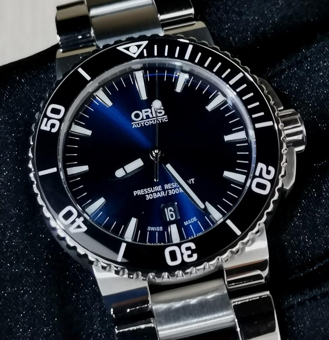 OFFER NOW Oris Aquis Date Blue Dial Black Ceramic Bezel