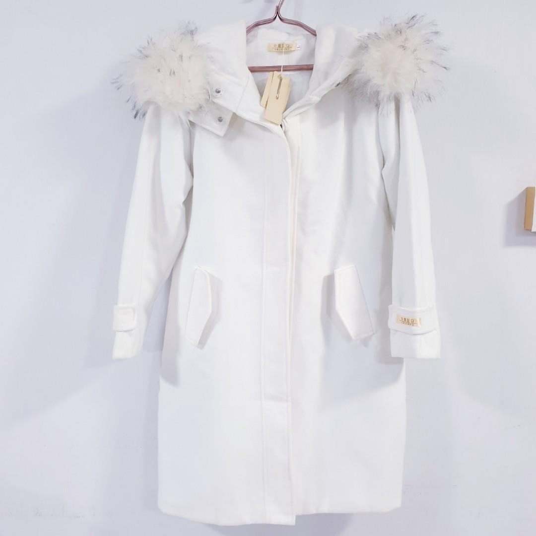 White winter clearance parka