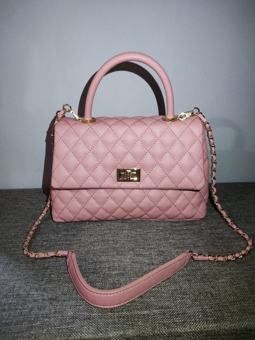 Quilted discount pink bag