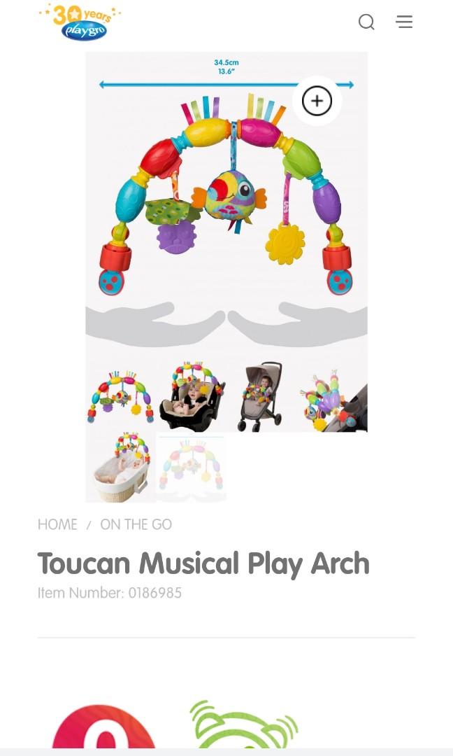 Playgro toucan musical play arch online