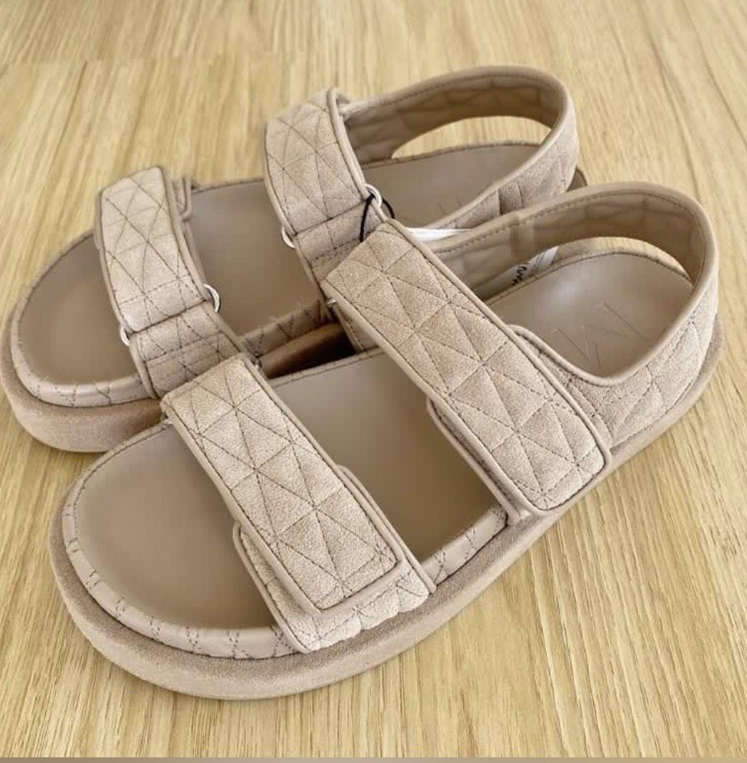 Mango 2025 quilted sandals