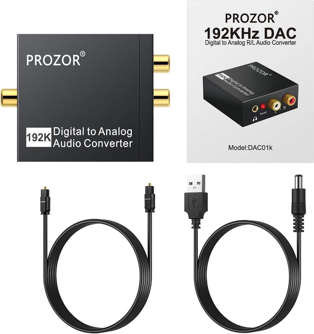 PROZOR 192KHz Digital to Analog Audio Converter DAC Digital SPDIF