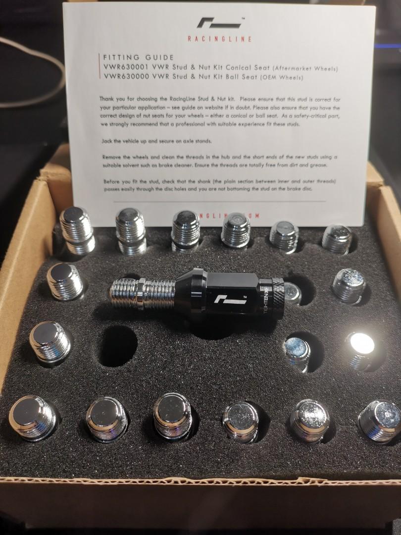 RacingLine Stud & Nut conversion Kit, Car Accessories, Tyres & Rims on