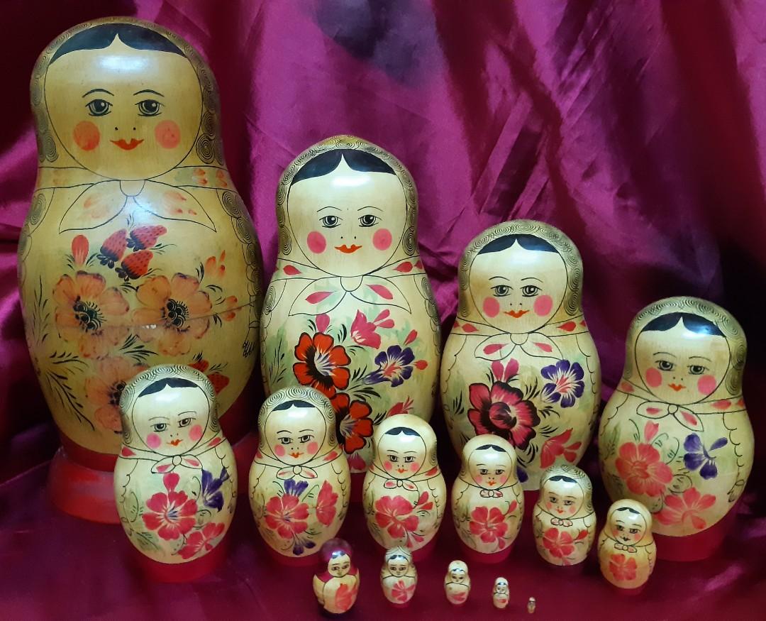 Rare USSR Soviet Russian 1960s Matryoshka Nesting Dolls Set x15pc Hobbies Toys Collectibles Memorabilia Vintage Collectibles on Carousell