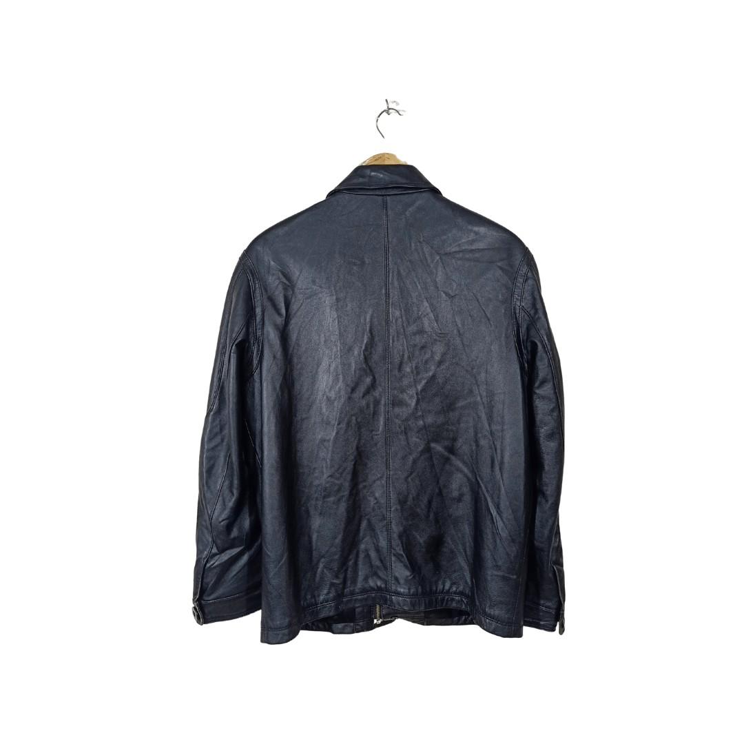 Remo Gianni Vintage Leather Jacket (Black) - 27 L 20 W, Men's Fashion ...