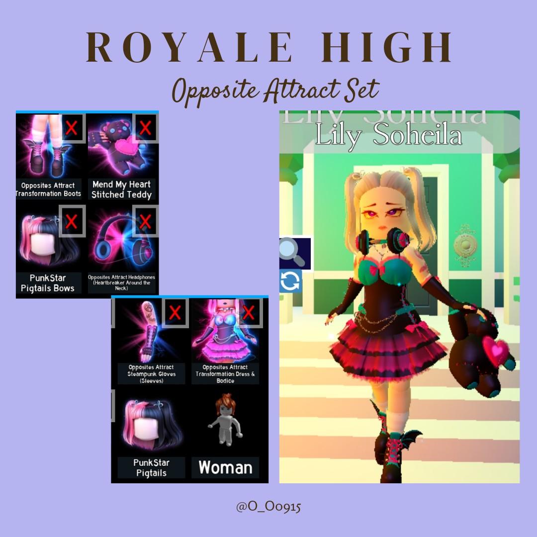 Royale High Opposite Attract Set (ROBLOX), Video Gaming, Video Games