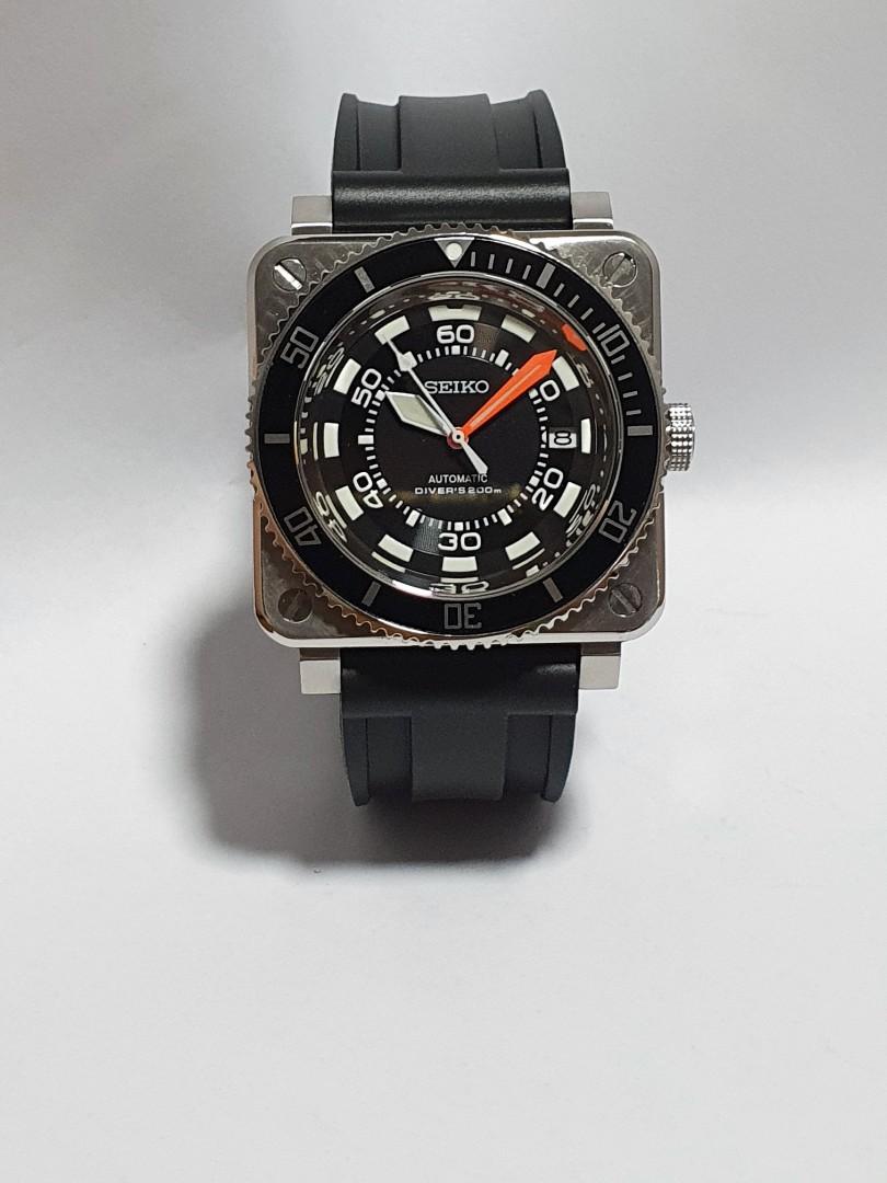 Seiko mod Nh35 movement bell ross b&r, Men's Fashion, Watches &  Accessories, Watches on Carousell