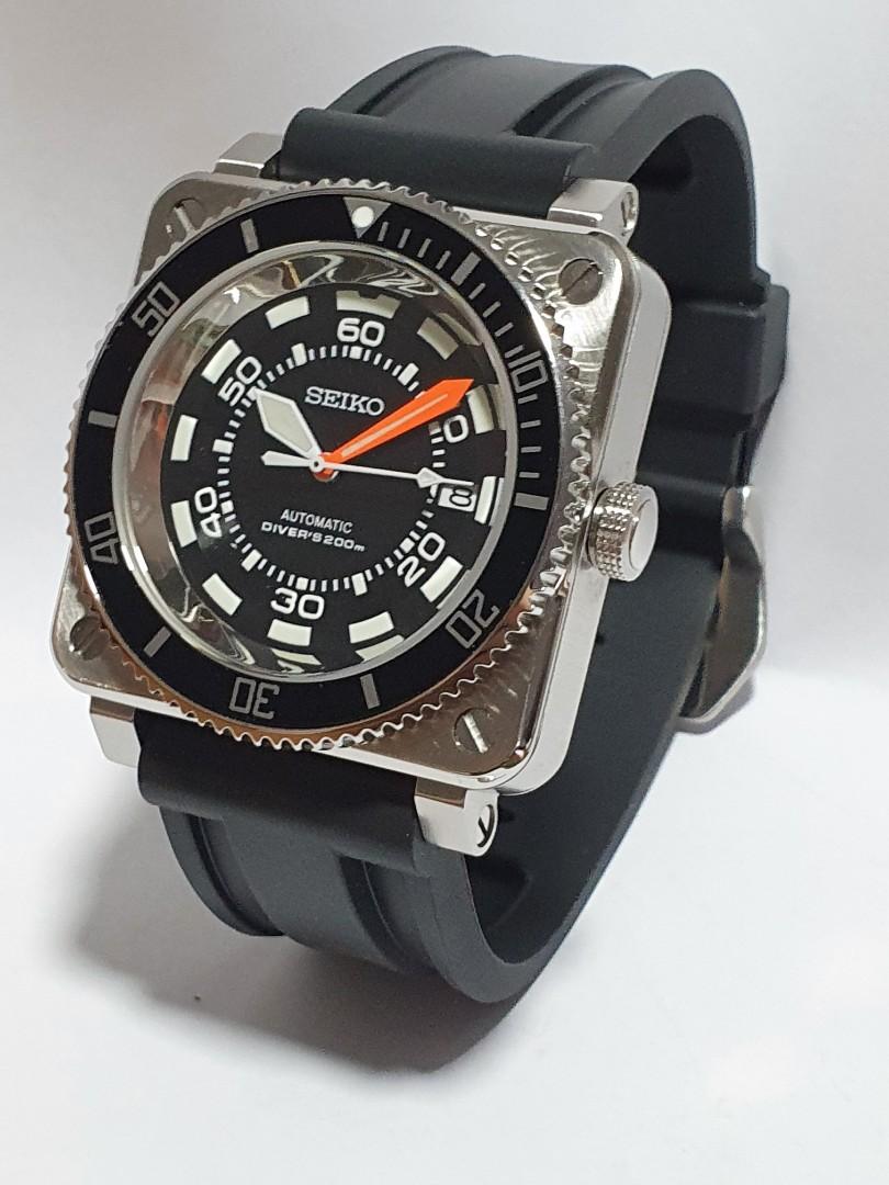 Seiko mod Nh35 movement bell ross b&r, Men's Fashion, Watches &  Accessories, Watches on Carousell