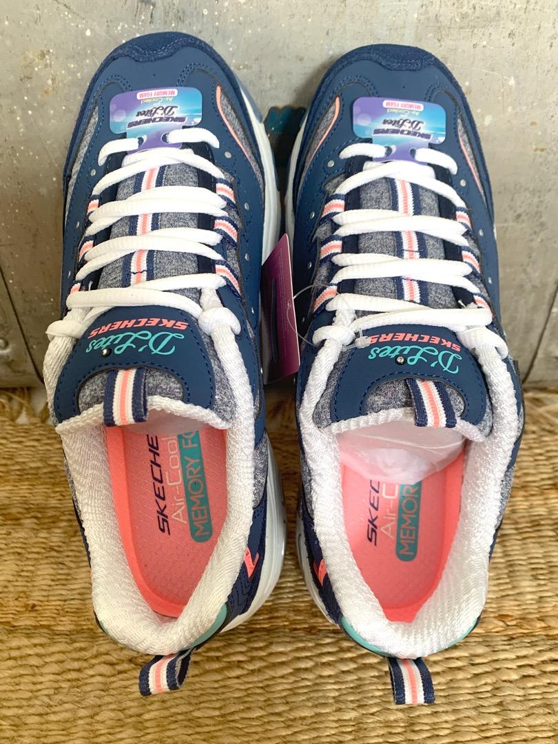 Skechers Women Sport D'Lites Shoes 149060-NVPK, US7 CM24 - Main Image
