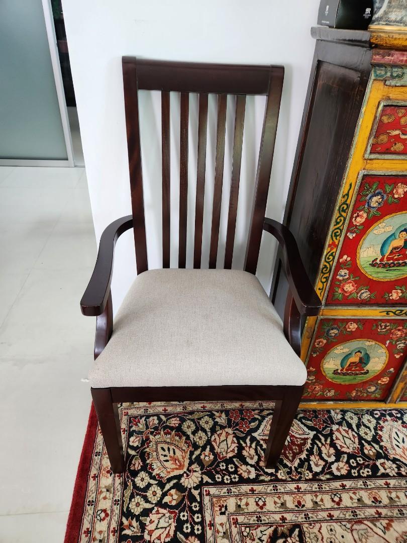 Solid Teak Dining table and 10 chairs, Furniture & Home Living