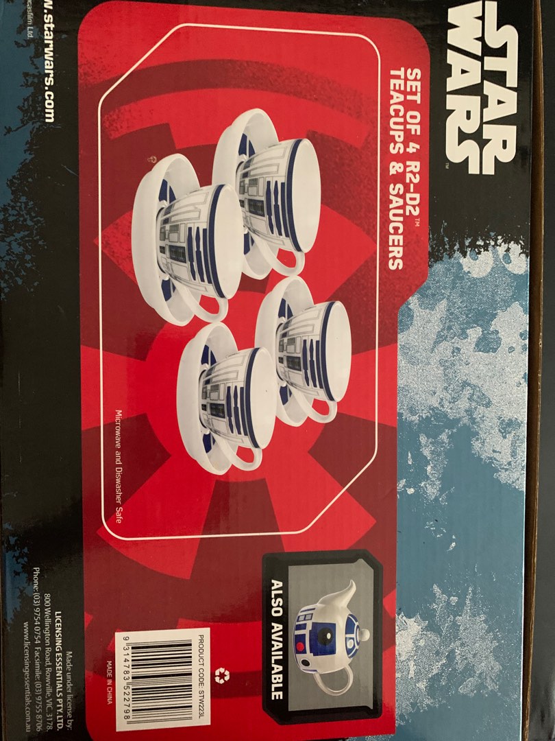 Star Wars Tea Cups And Saucer Set (R2D2), Hobbies & Toys, Memorabilia