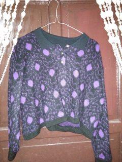 sweater ketupat ungu hitam