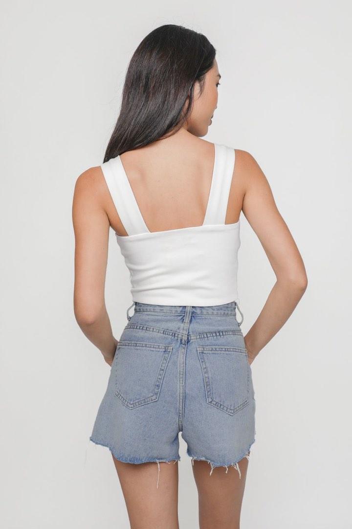 Tinsel Rack Adam Frayed Denim Shorts, Women's Fashion, Bottoms, Shorts