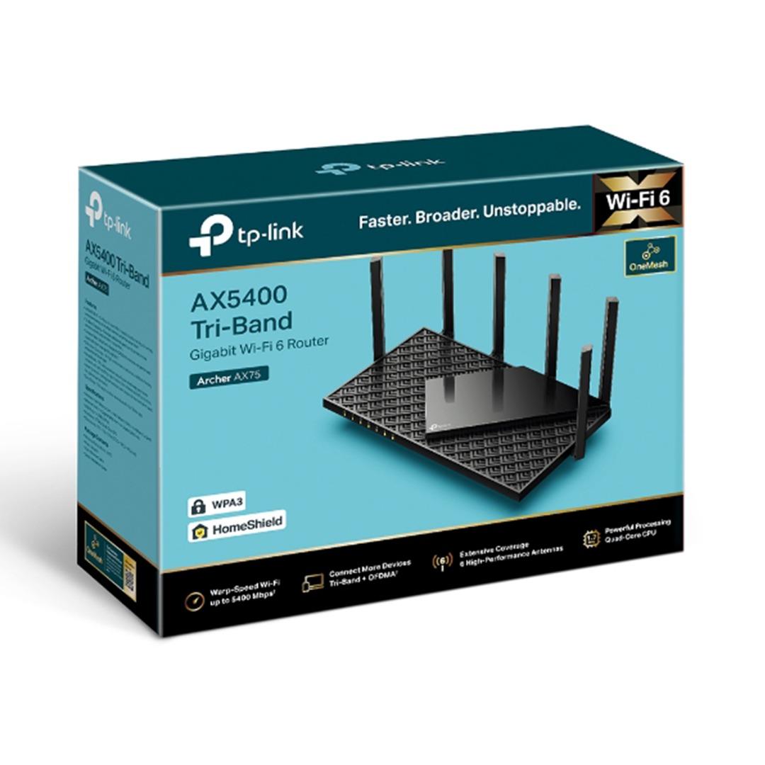TPLINK ARCHER AXE75 AX5400 TRIBAND GIGABIT WIFIi 6E ROUTER 3 TAHUN