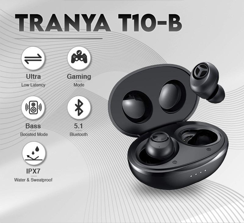 Tranya T10 B Ultra Low Latency Bluetooth 5.1 Gaming Earbud with