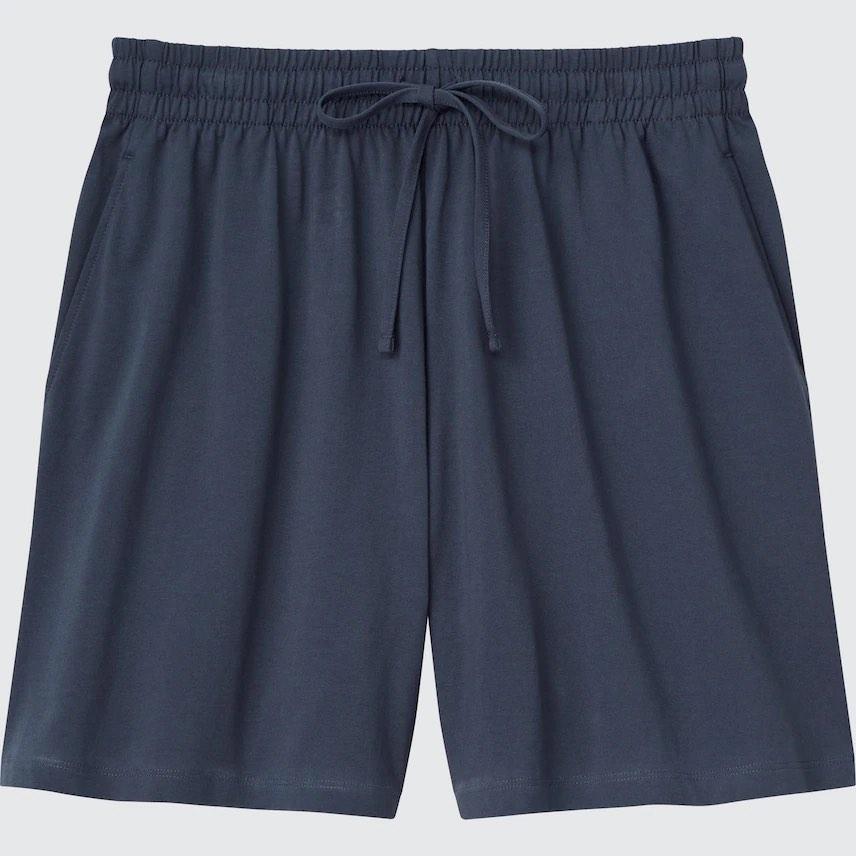 Uniqlo Women's AIRism Cotton Easy Shorts in 68 Blue, Women's Fashion,  Bottoms, Shorts on Carousell