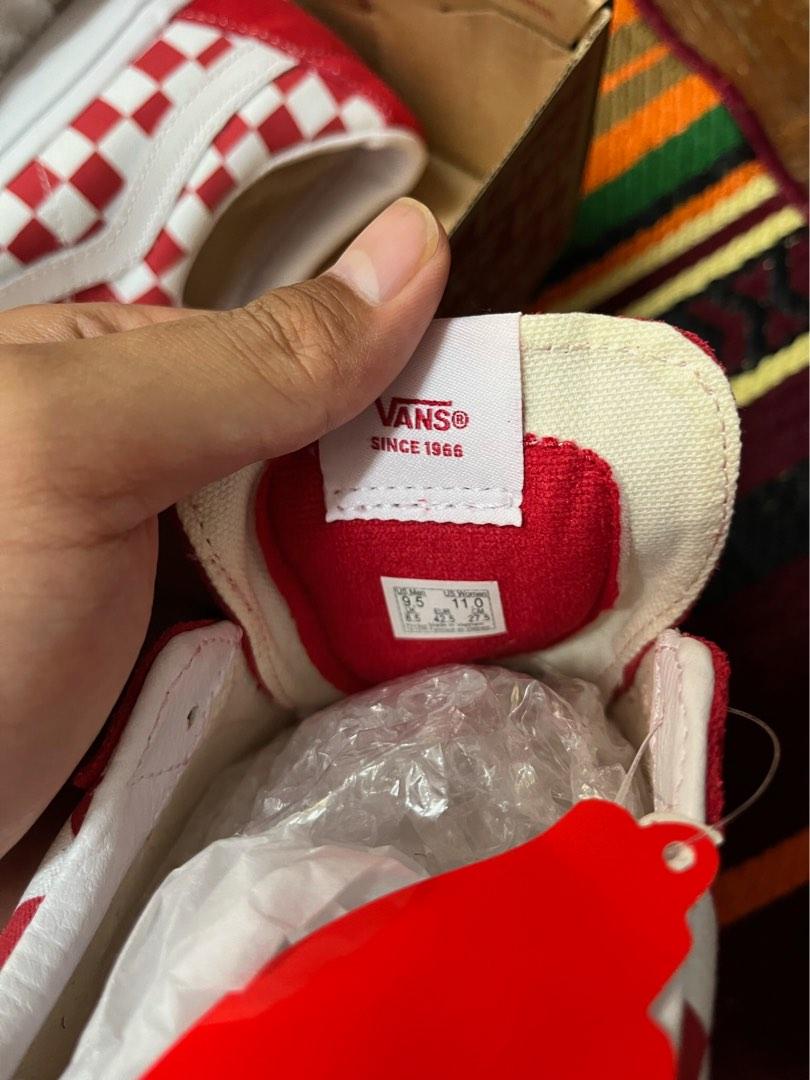 Vans Sk8Low Checkerboard Red, Men's Fashion, Footwear, Sneakers on