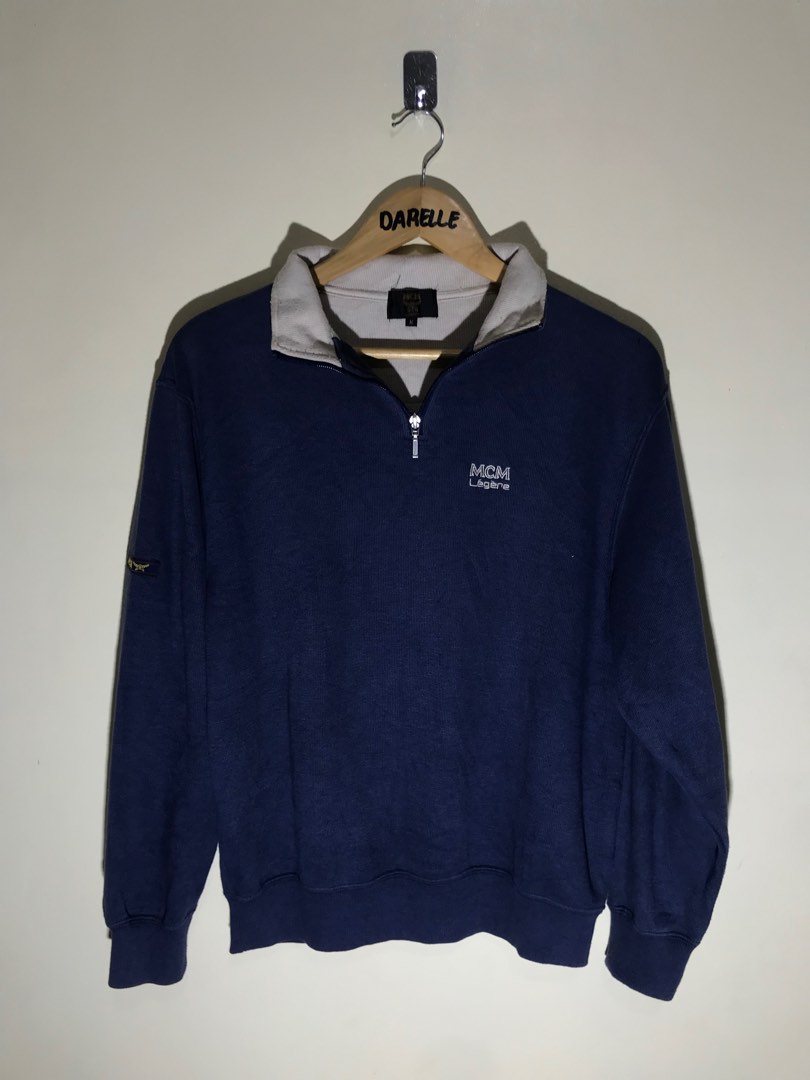Vintage Mcm Half Zip Crewneck, Men's Fashion, Coats, Jackets and