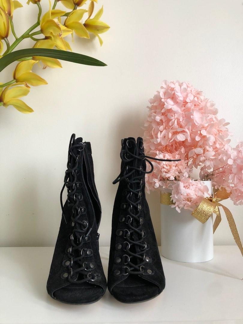 Windsor Smith Laced Heel Boots Black Size 6 37 Women s Fashion