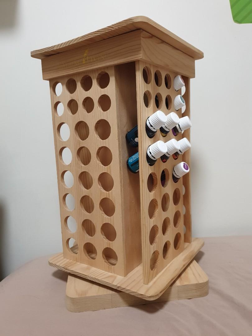 Wooden Rotating Rack for Essential Oils, Furniture & Home Living, Home ...