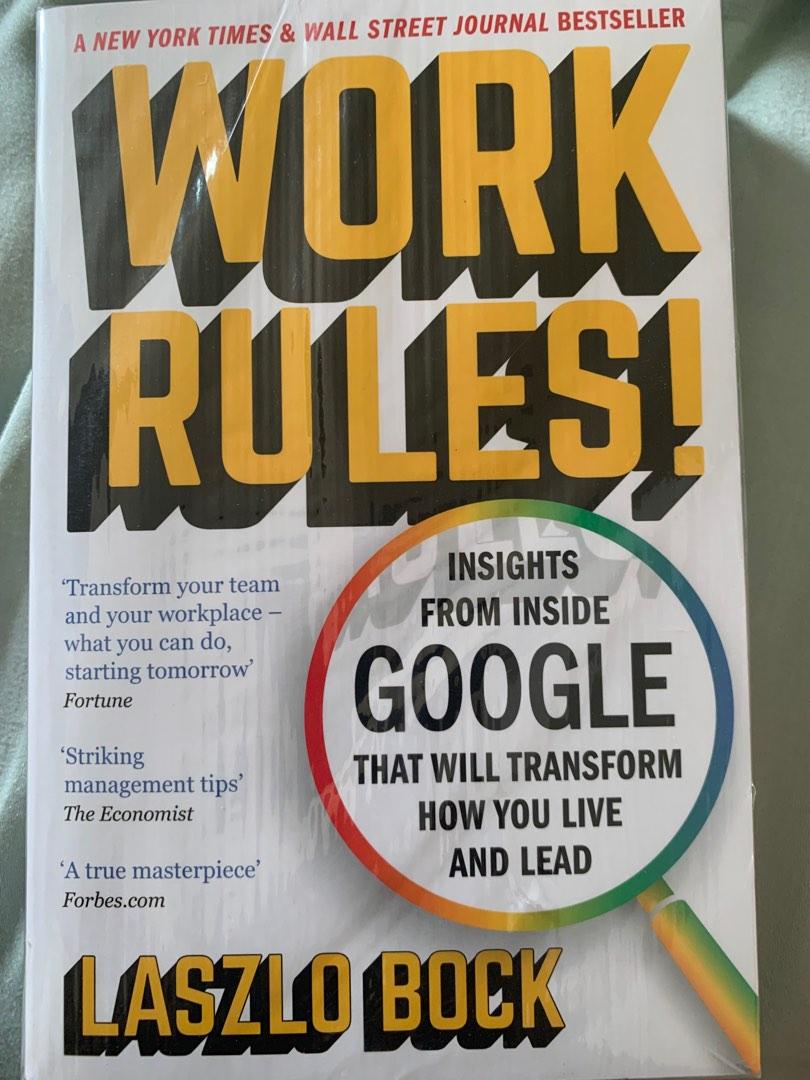 Work Rules by Laszlo Bock, Hobbies & Toys, Books & Magazines, Fiction ...