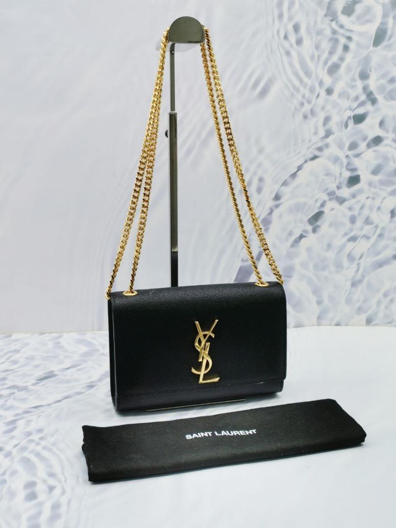 Ysl black 2025 gold chain bag