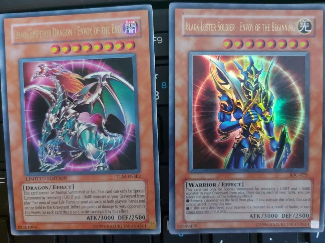 YuGiOh! Black Luster Soldier and Chaos Emperor Dragon Set (UR), Hobbies